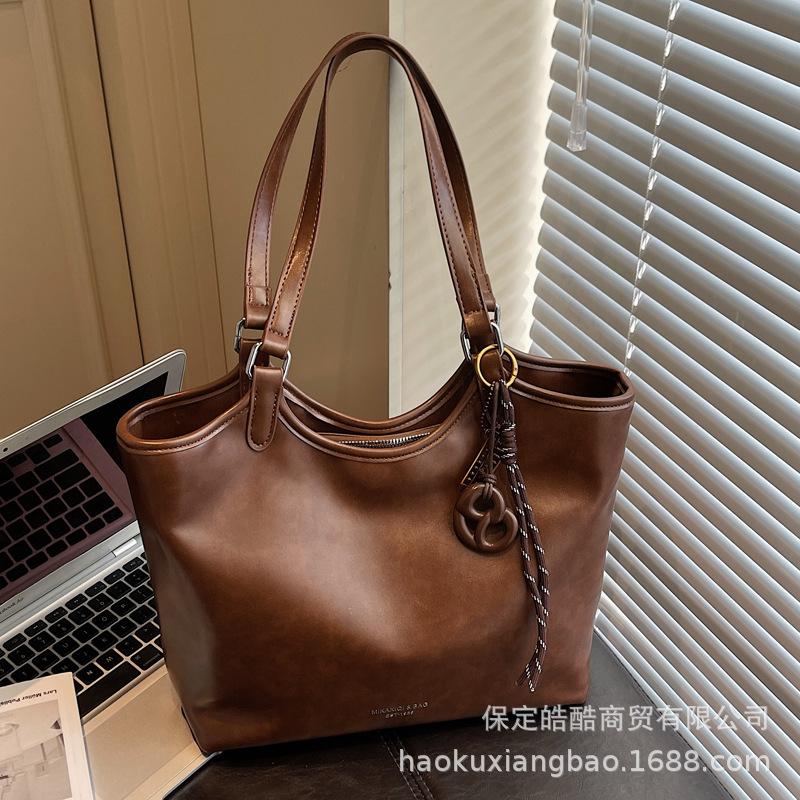 2025 new niche versatile large-capacity tote bag women's messenger bag class commuter bag shoulder bag handbag