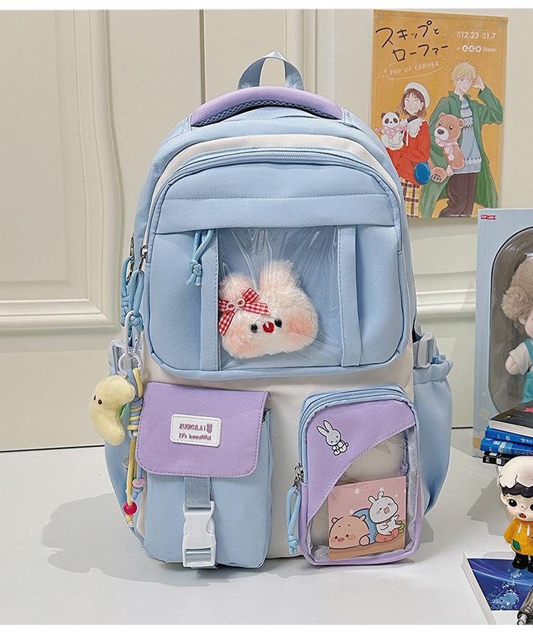 School bag new casual ins wind early high school students high value school bag pain bag Japanese large capacity cute sweet backpack