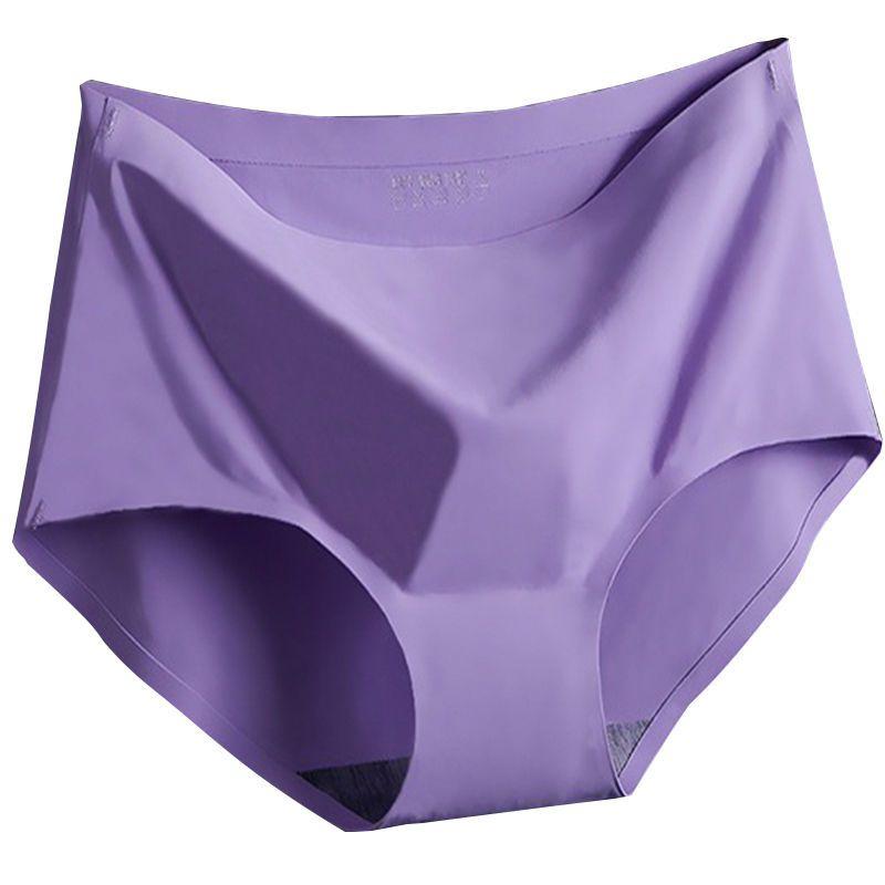 Luxurious Women Seamless Panties Ice Silk Mid Waist Briefs With Timeless Style