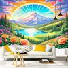 Landscape From Window Tapestry, Aesthetic Hanging Tapestry Bedroom Office Living Room Home Decor, Wall Decoration