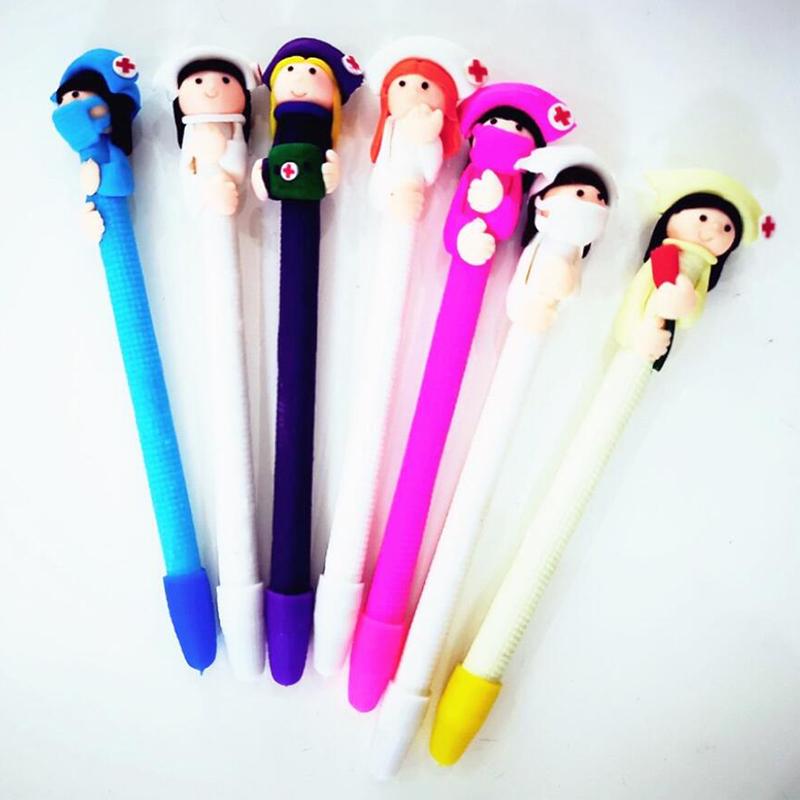 

20pcs/lot Cute Medical Ballpoint Pen , Doctor and Nurse series ball pen as Writing Stationery (black,Mixed only Nurse) чёрный