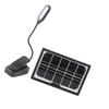 Solar Rechargeable Clamp Lamp Warm Daylight White Light Flicker Free Flexible Gooseneck Clip On Book Light 5V