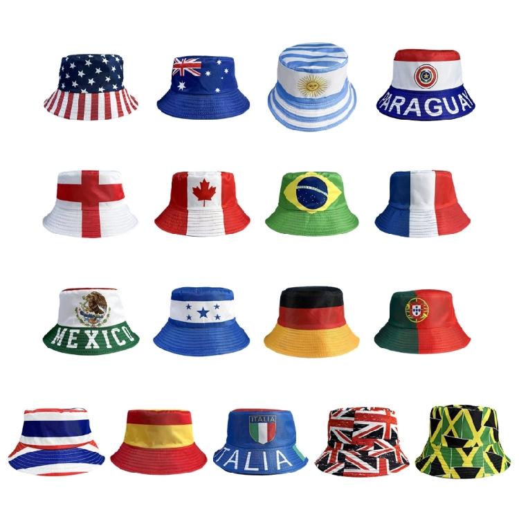 Cappello a Secchiello Convertibile a Tema Calcio Poliestere Traspirante Cappello da Pescatore Per Amante del Calcio e Celebrazione di Festival