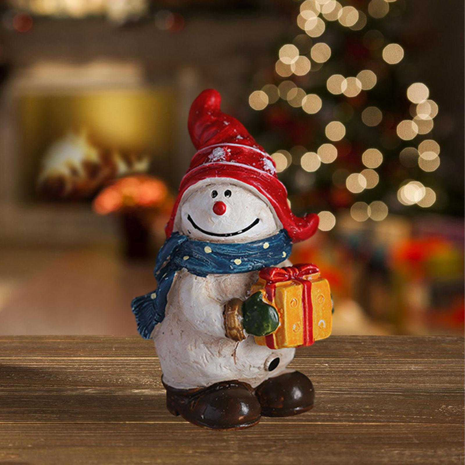 

Christmas Figurines Table Statues Tabletop Xmas Sculpture for Winter Festival Style A