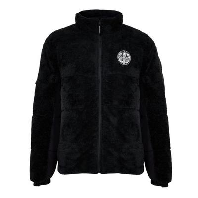 NY Concept Mens Trent Teddy Fleece Zipped Jacket