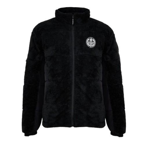 NY Concept Mens Trent Teddy Fleece Zipped Jacket