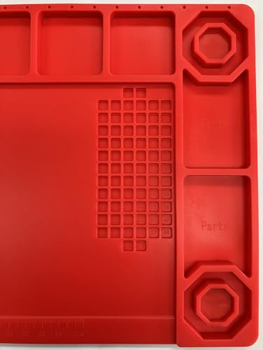 Doyusha Amazing! Red Silicone Mat for Hobbies, Medium, Hobby Tools