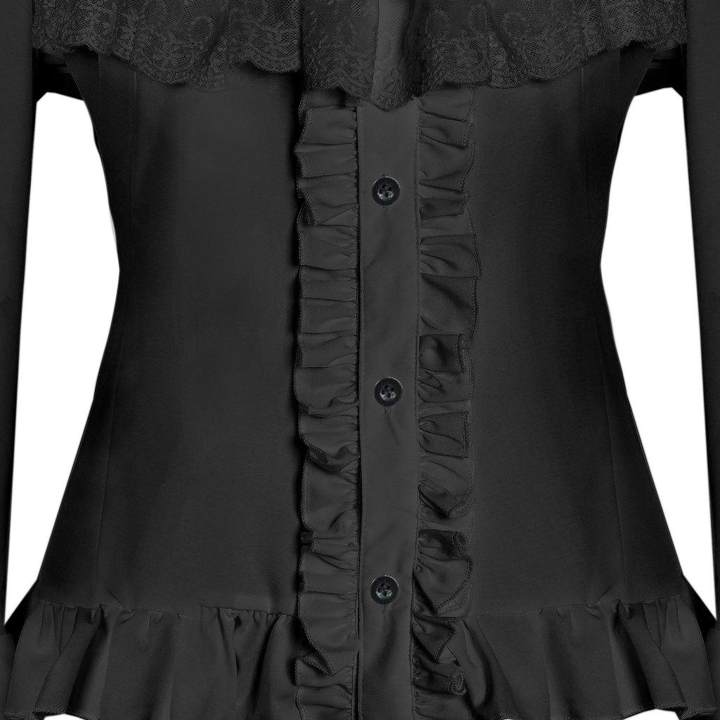Lolita Retro Gothic Lace Long Sleeve Top for Women