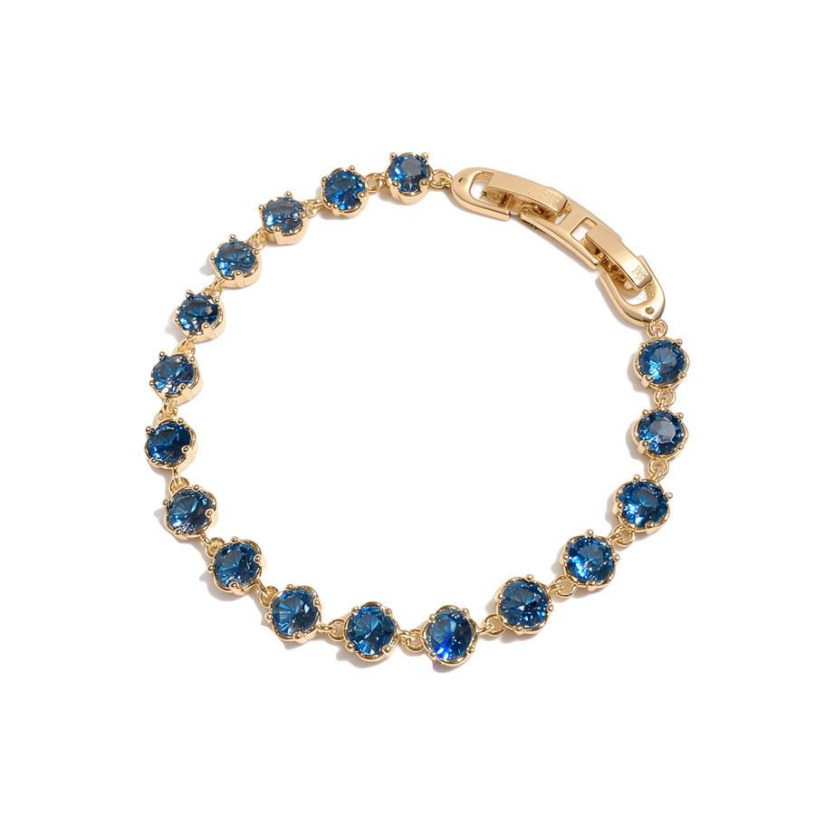 Fashion Geometric Zircon Gold Plated Bracelet For Women Gift Elegant Jewelry