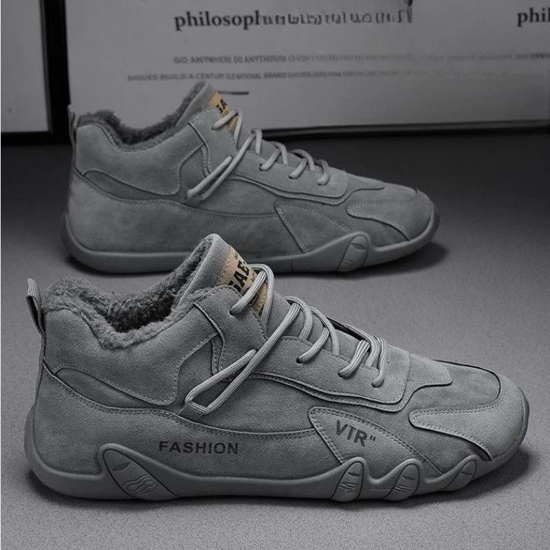 Men's Snow Boots Lace Up Male Winter Shoes Warm Cold Proof Anti Slip Brands Footwear Comfortable Fashion Sale Original Deals Fur