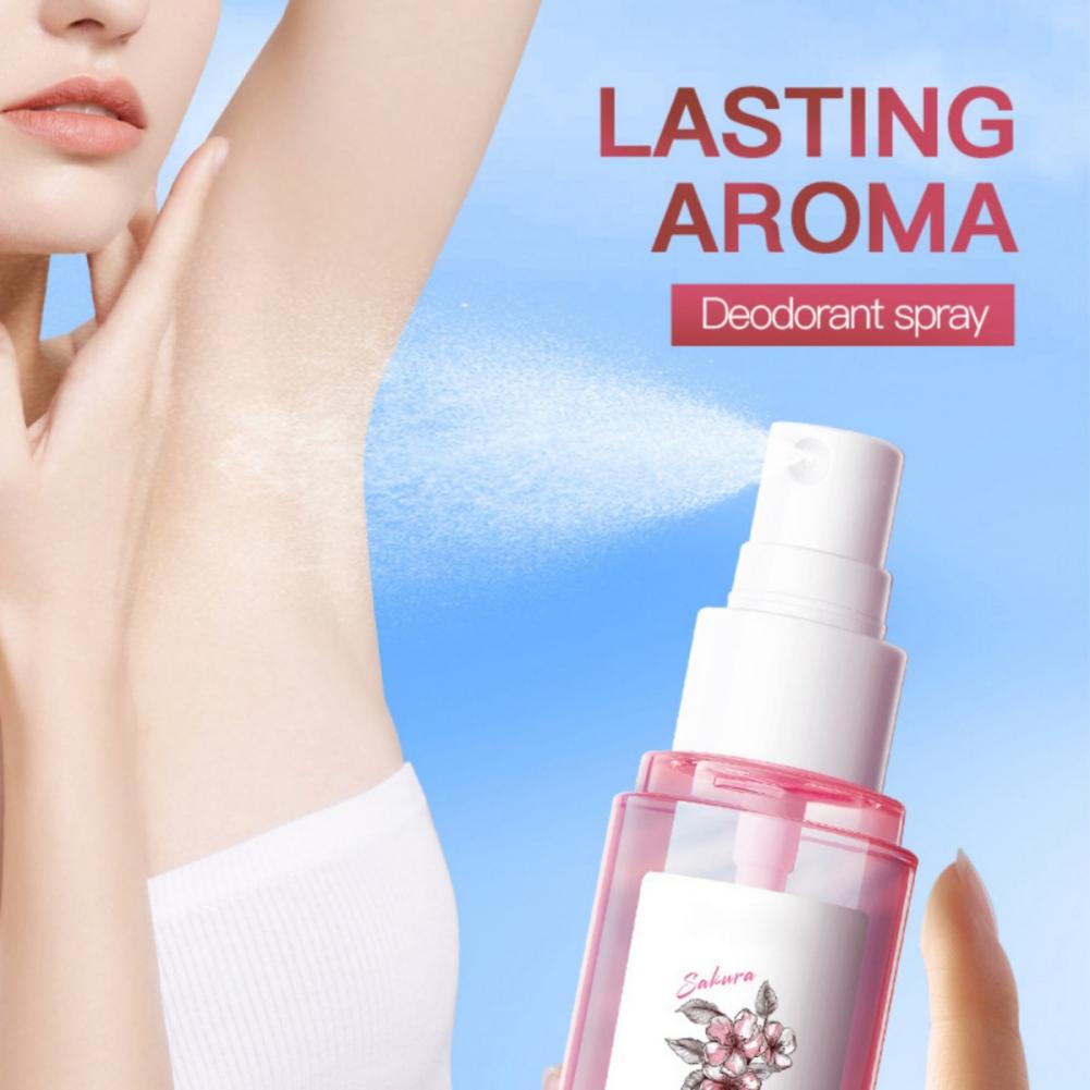 Sakura Underarm Deodorant Spray Quickly Removes Odors Long Lasting Scent