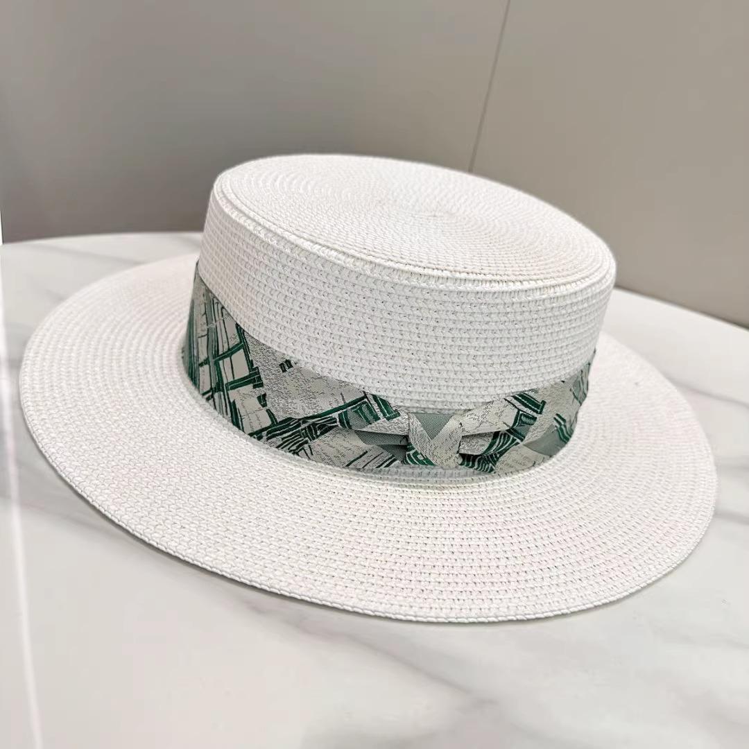 

Straw hat bow straw hat women s 2025 spring new versatile elegant wide-brimmed sunscreen hat sun hat Adjustable білий