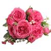 3 Bunches 5 Heads Artificial Persian Roses Wedding Hand Tied Rose Flower Bouquet Living Room Home Decoration Rose Red