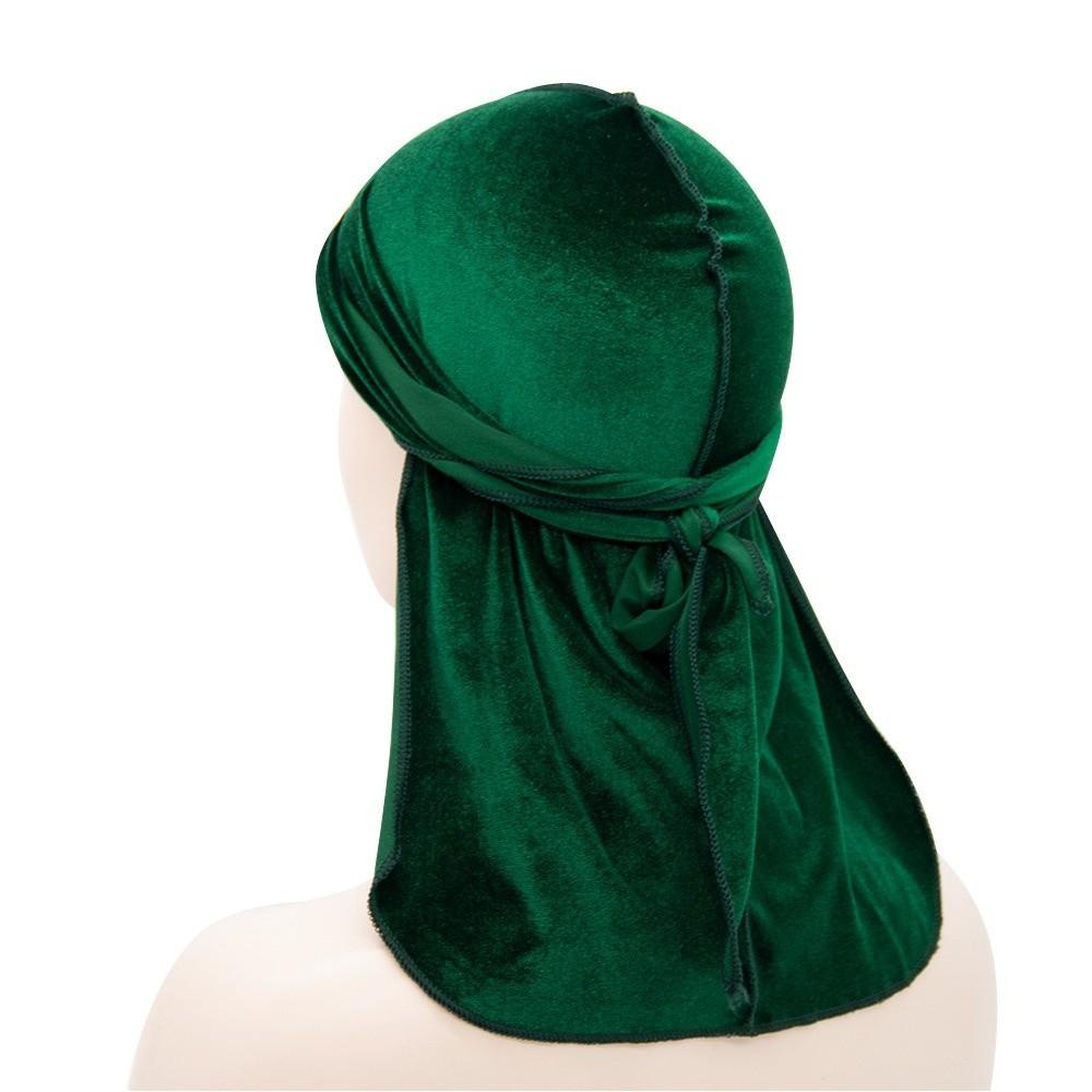 Long Tail Durags Caps Velvet Head Wrap New Bandana Beanie  Unisex