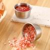 1/6Pcs Salad Dressing Containers 40ml Stainless Steel Sauce Cup Reusable Leak-Proof Condiment Sauce Dip Containers with Silicone Lids