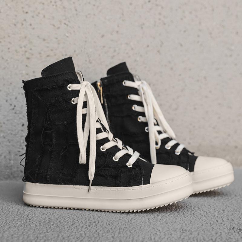 

New Tassel High Top Canvas Thick Bottom Casual Arc Casual Niche High Street Boots X 39 чёрный