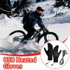 USB Rechargeable Heating Gloves Outdoor Snowboard Gloves Touchscreen Winter Thermal Gloves for Snowboarding Motorcycle Riding 