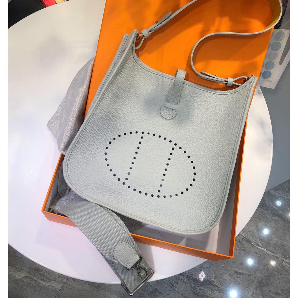 Spot Wholesale Top Layer Cowhide Evelyn Bag Genuine Leather Mini Bucket Bag TC Leather Mini Shoulder Crossbody Bag Tide