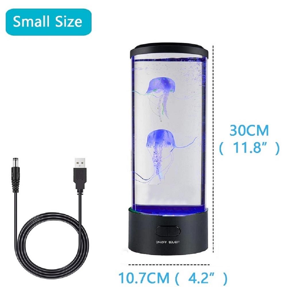 

Светодиодная лампа Ночной светильник Медуза Дистанционное управление Изменение цвета Декоративные огни Аквариум Домашний декор Красивые подарки 【small size】No remote control