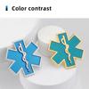 Metal 3D Star of Life Car Sticker Styling Red Emergency Ambulance Logo Personalized Modification Metal Scratch Decoration
