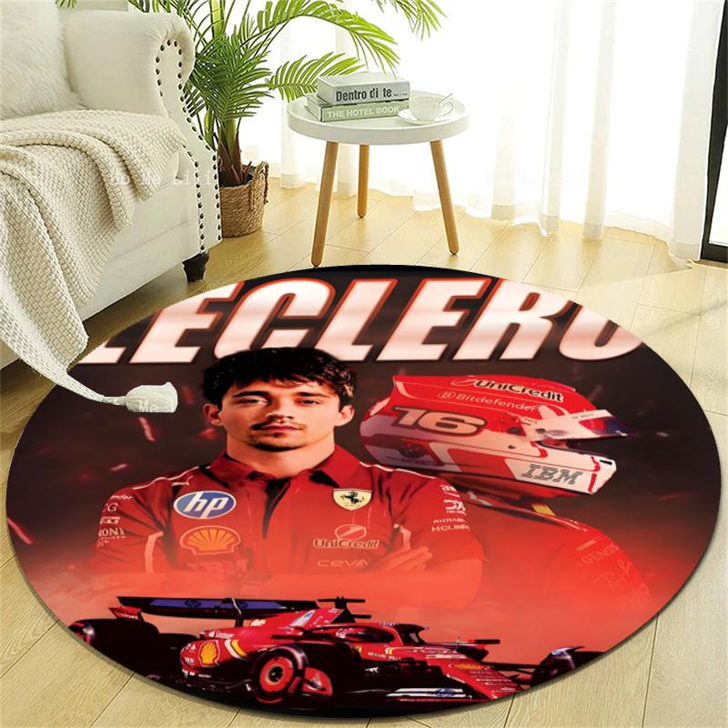 Personalized Charles Leclerc Round Chair Office Rug - Perfect for Mat, Office Chair & More - Ideal Gift for Birthdays and Holidays