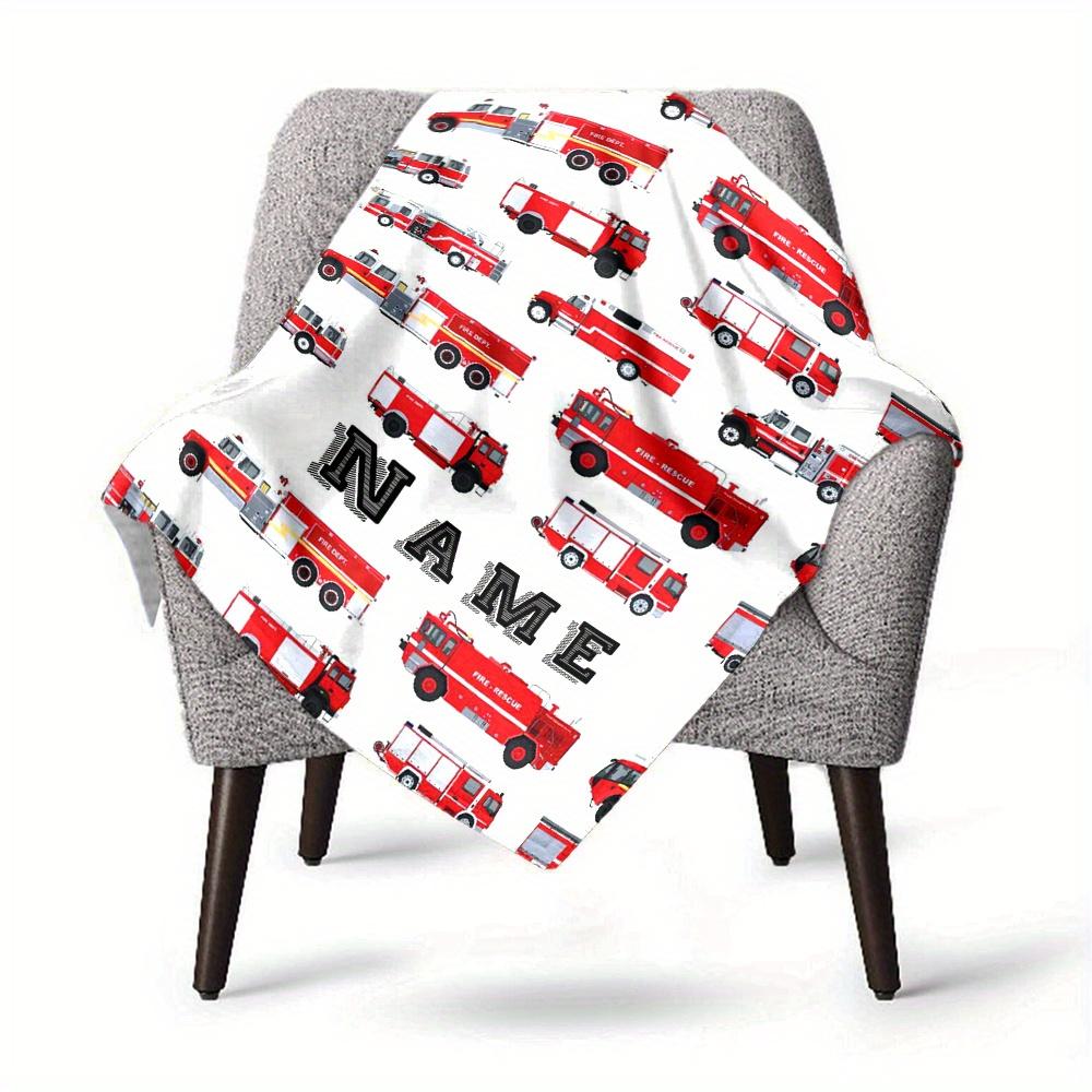 Home Fire Truck Pattern Fashion Blanket Used For Chair Office Sofa Bed Camping Soft And Warm Giving Friends And Relatives Birthday Gifts Graduation