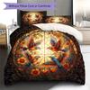 Stainedglassbirds Pattern Bedding Quilt Set Quilt Cover Pillowcase Home Decoration Birthday Gift (1 * duvet cover + 2 * pillowcase, without core)