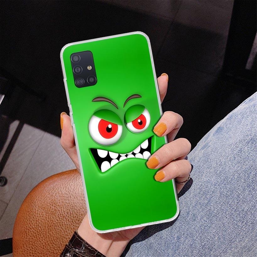 Funny Face Phone Case For Samsung Galaxy A52 A32 A22 A12 A51 A31 A50S A30S A20S A10S Note 20 Ultra 10 Plus S10 A72 A71 Galaxy A5