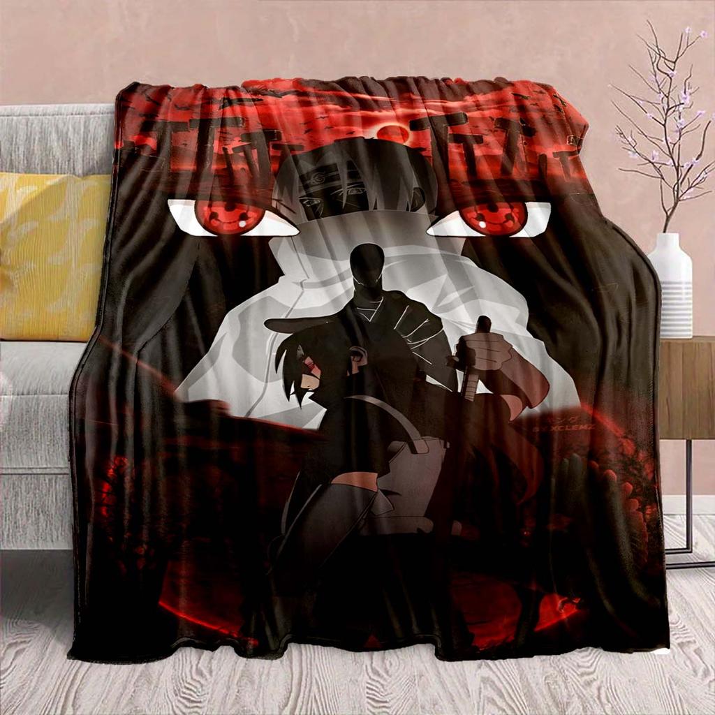 Naruto Anime Flannel Blanket - Soft Warm Perfect for Sofa, Bedding Camping Travel Office Home Decor