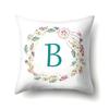 Polyester Pillowcase Simple Home Furnishing 26 English Letter Printed Pillowcase Car Cushion Waist Cushion Cover