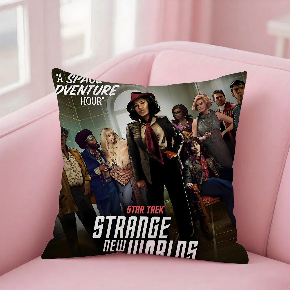 Movie Star Trek Strange New Worlds Pillow Case Square Double-Sided Printing Short Plush Sofa Cushion Cover Bedroom Bedside 12x12Inch