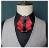 [Mendence] 2022 Necktie Bow Tie Unisex 8 Colors Men's Formal Uniform Bow Tie Retro British Wedding Bowknot Brooch Red