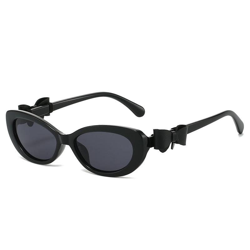 

New Luxury Cat Eye Women Sunglasses Ins Personality Cute Bow Decoration Design High Quality Travel Versatile Glasses Uv400 as picture