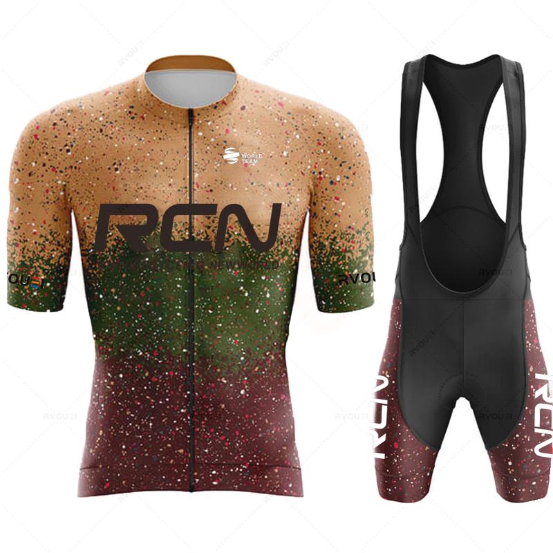 Ropa De Ciclismo Rvouei Arrival Summer Men's Short Sleeve Cycling Shirt Triathlon Team MTB Mountain Race Cycling Clothing