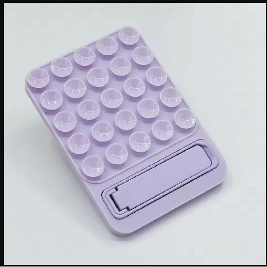 Silicone Suction Cup Phone Back Sticker With Foldable Stand Multifunctional Adhesive Phone Holder Horizontal Vertical Desktop F 5