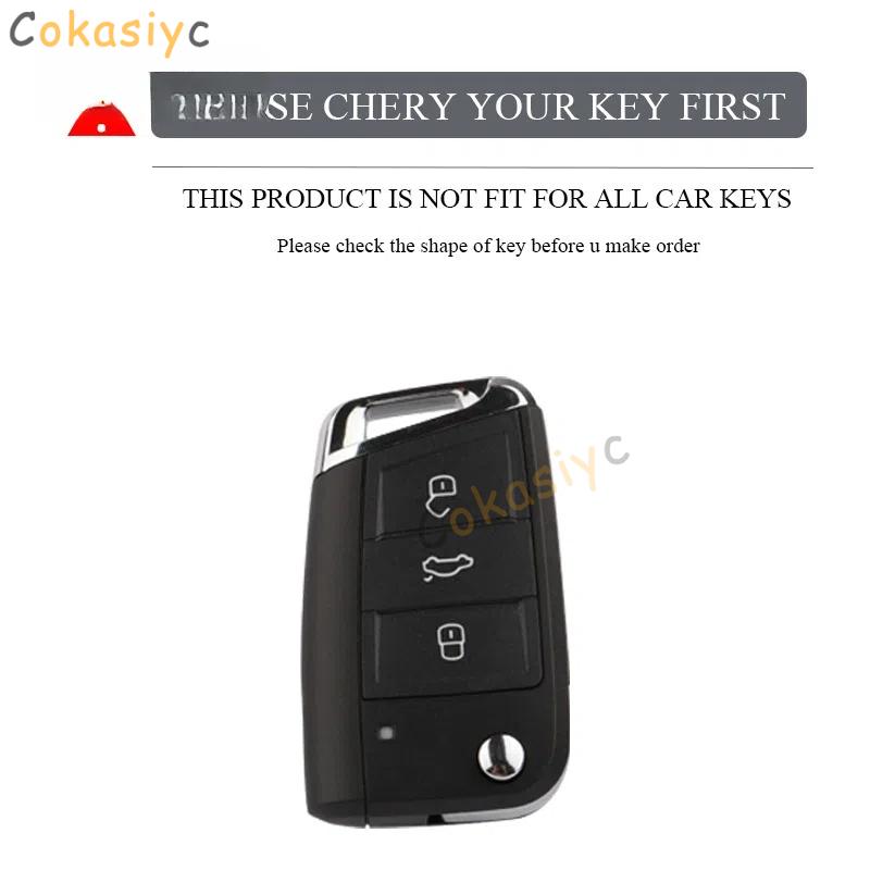 ABS Carbon Faser Auto Schlüssel Fall Abdeckung Fob Für VW Volkswagen Golf 7 MK7 Tiguan MK2 Für SEAT Ateca Leon FR 2 Ibiza Für Skoda Octavia