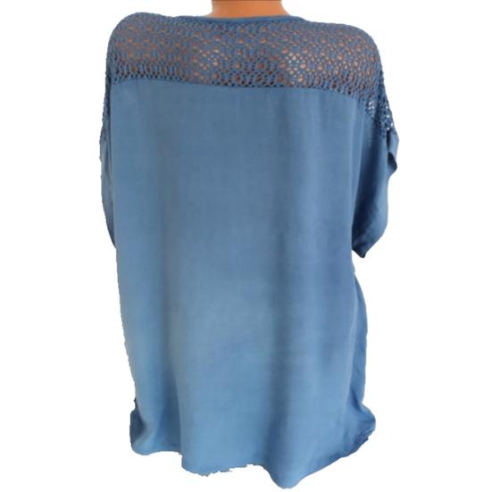 Fashion Women Hollow Out Lace Short Sleeve Blouse Top Summer Casual T-Shirt