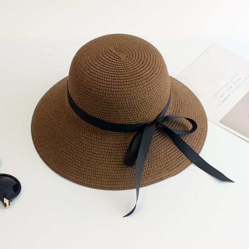 Summer Straw Big Foldable Beach Sun Straw Floppy Sun Block UV Protection Hat Ladies Outdoor Travel Hat