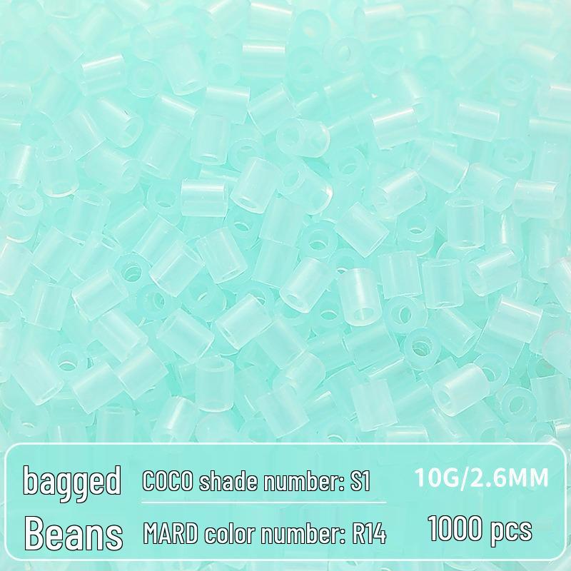 Clear Puzzled Beans Special Color Refill Pack, Black & White, 2.6mm Handmade DIY Fuse Beads Toy Set