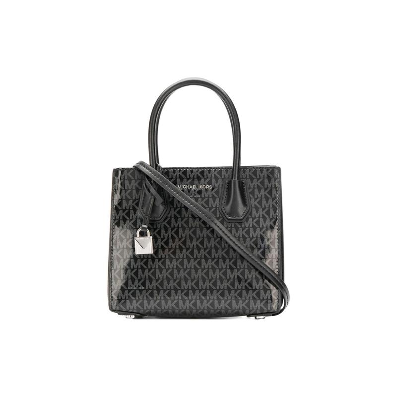 MICHAEL KORS Mercer Fashionable Presbyopia Printed Retro Cowhide Accordion Bag Portable Shoulder Crossbody Bag Women s Black чёрный