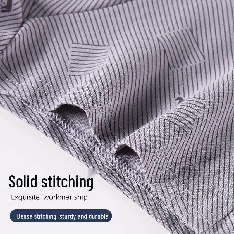 Langsha Men's 7A Antibacterial Cotton Boxer Briefs