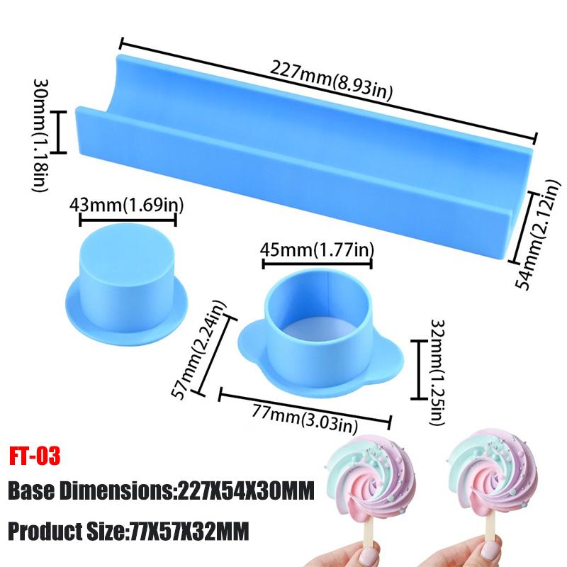 Love Lollipop Cookies Mold Set Star Flower Shape Cake Dessert Biscuit Mold Candy Plastic Cutting Tools DIY Pastry Baking Molds