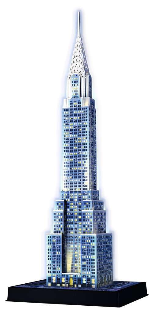 Ravensburger 3D Chrysler Building Night 216 Finished 12595 Ages 3D Gift Puzzle, Edition, Pieces, Size 16.5" (41cm) High, 1, 8+ [Puzzle, Puzzle,