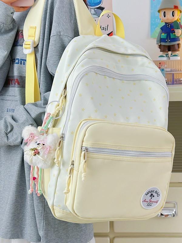 Geometric Pattern Nylon Backpack For School And Travel With Design For Teens And Adults