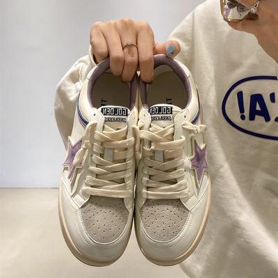 Leather Casual Sports Star Color Matching Inner Height Increase Small White Shoes Platform American Moral Training Old Small Dirty Shoes Board Shoes