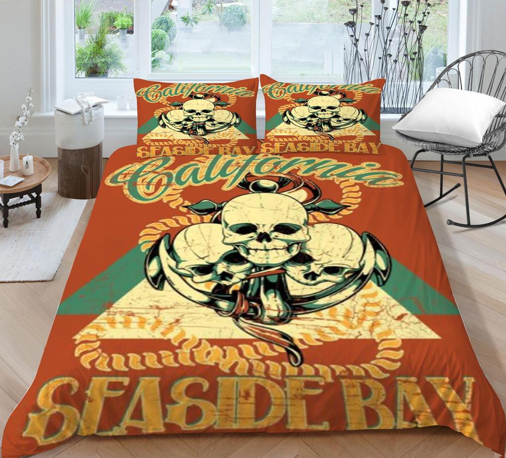 Dziecięca czaszka poszewka na kołdrę domowa z poszewką na poduszkę poszewka na pościel z nadrukiem skrzydła komplet z poszewką na poduszkę klasyczna poszewka na kołdrę