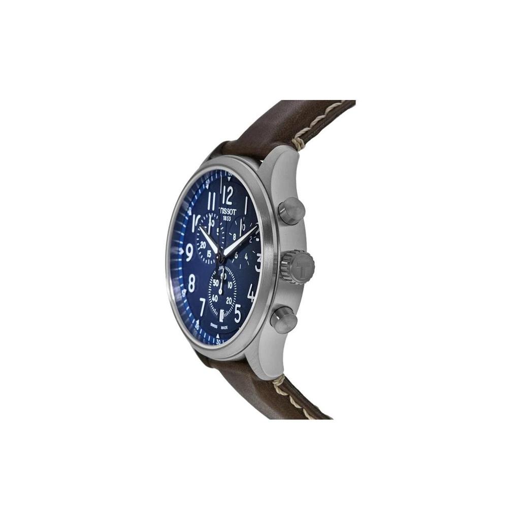 Tissot CHRONO XL VINTAGE Quartz Movement 100m Water Resistance Men's Watch 45mm Blue Dial Stainless Steel Case T116.617.16.042.00