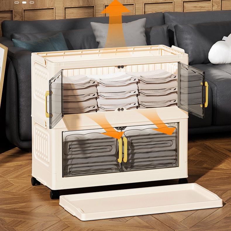 Flip Storage Box Storage Cabinet Foldable Plastic Wardrobe Cross-border Clothes Organizing Box Home Bedroom Locker