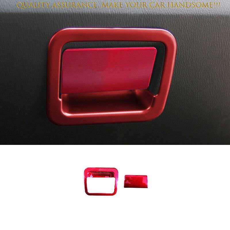 For Mazda 3 Axela 2014-2018 Bright Red Co-Pilot Storage Box Handle Cover Trim