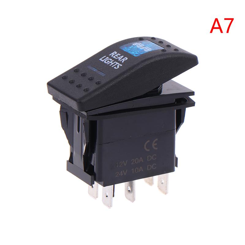 5Pin Car Switch Boat Truck Light Toggle Switch Waterproof 12V/24V Bar Style Toggle Rocker Reverse Rear Light Switch